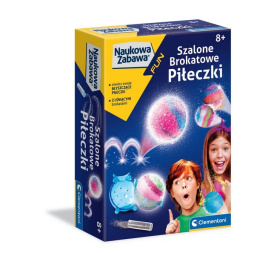 Clementoni Naukowa Zabawa Zestaw Szalone Brokatowe Piłeczki 50702
