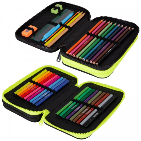 Coolpack Piórnik Dwukomorowy z Wyposażeniem Jumper 2 Lemon E66510 Coolpack Piórnik Dwukomorowy z Wyposażeniem Jumper 2 Lemon E66510