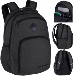 Coolpack Plecak Dwukomorowy Młodzieżowy Czarny Break Snow Black E24020