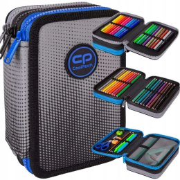 Coolpack Piórnik Trzykomorowy z Wyposażeniem Jumper 3 Szary E67511