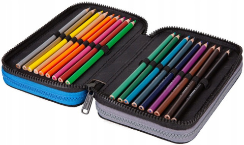Coolpack Piórnik Trzykomorowy z Wyposażeniem Jumper 3 Szary E67511 Coolpack Piórnik Trzykomorowy z Wyposażeniem Jumper 3 Szary E67511
