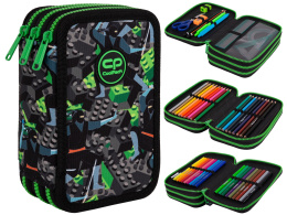 Coolpack Piórnik Trzykomorowy z Wyposażeniem Kids From The Blocks F823