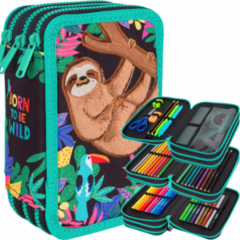 Coolpack Piórnik Trzykomorowy z Wyposażeniem Jumper 3 WildKid F067653 Coolpack Piórnik Trzykomorowy z Wyposażeniem Jumper 3 WildKid F067653