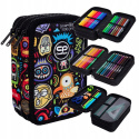 Coolpack Piórnik Trzykomorowy z Wyposażeniem Jumper 3 Stickers F067696