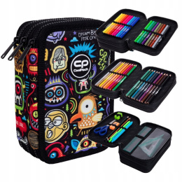 Coolpack Piórnik Trzykomorowy z Wyposażeniem Jumper 3 Stickers F067696