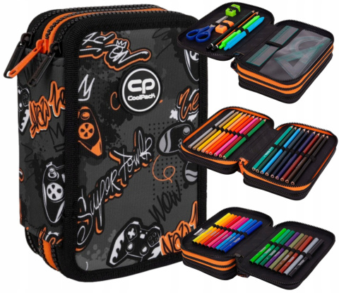 Coolpack Piórnik Trzykomorowy z Wyposażeniem Jumper 3 Gamer F067827 Coolpack Piórnik Trzykomorowy z Wyposażeniem Jumper 3 Gamer F067827