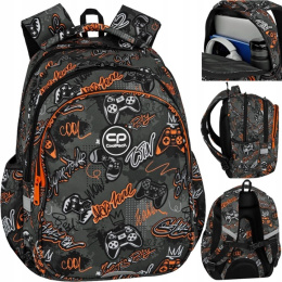 Coolpack Plecak Dwukomorowy dla Klas 1-3 Jerry Czarny Gamer F029827