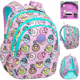 Coolpack Plecak Trzykomorowy dla Klas 1-3 Joy S Happy Donuts F048665