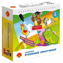 Alexander Rysowanie i Zmazywanie 4 Zwierzątka Sowa Mądra Głowa 07411