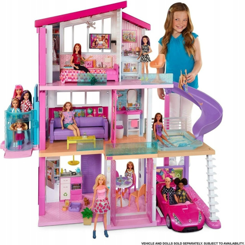 Barbie Zestaw DreamHouse Domek dla Lalek Willa Winda Basen 115cm GNH53 Barbie Zestaw DreamHouse Domek dla Lalek Willa Winda Basen 115cm GNH53