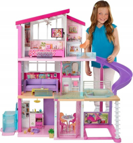 Barbie Zestaw DreamHouse Domek dla Lalek Willa Winda Basen 115cm GNH53