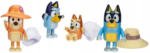 Bluey Zestaw Figurek Rodzinna Wycieczka Piesków 4-pak BLU17654 Bluey Zestaw Figurek Rodzinna Wycieczka Piesków 4-pak BLU17654