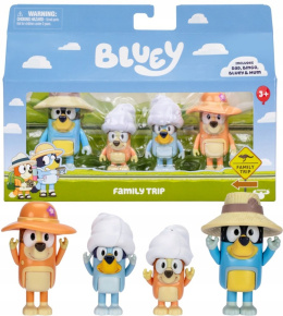 Bluey Zestaw Figurek Rodzinna Wycieczka Piesków 4-pak BLU17654