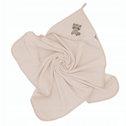 BocioLand Okrycie Kąpielowe Ręcznik dla Malucha 100x100cm Beż BL225 BocioLand Okrycie Kąpielowe Ręcznik dla Malucha 100x100cm Beż BL225