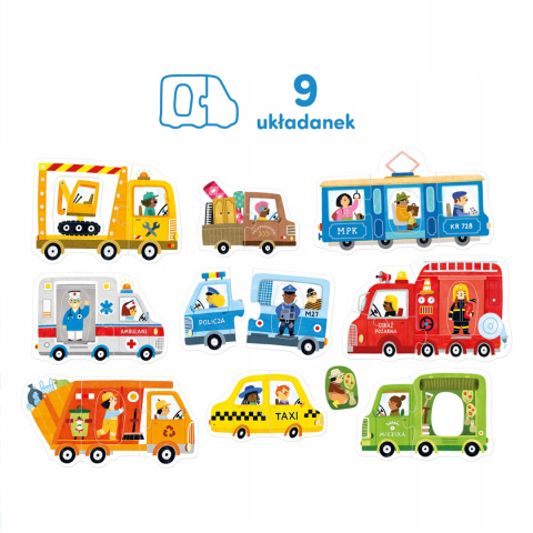 CzuCzu Pierwsze Puzzle Pojazdy 28 elementów 93617 CzuCzu Pierwsze Puzzle Pojazdy 28 elementów 93617