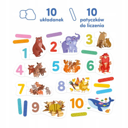 CzuCzu Puzzle do Pary Cyferki dla dzieci 3+ Układanka Edukacyjna 93686