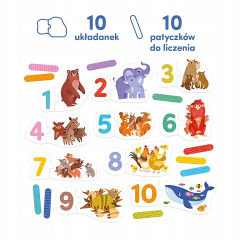 CzuCzu Puzzle do Pary Cyferki dla dzieci 3+ Układanka Edukacyjna 93686 CzuCzu Puzzle do Pary Cyferki dla dzieci 3+ Układanka Edukacyjna 93686