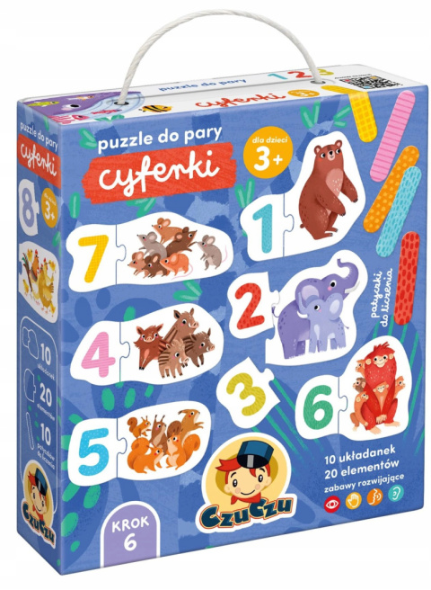 CzuCzu Puzzle do Pary Cyferki dla dzieci 3+ Układanka Edukacyjna 93686 CzuCzu Puzzle do Pary Cyferki dla dzieci 3+ Układanka Edukacyjna 93686