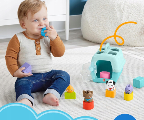 Fisher Price Sorter Transporter Klocki Zabawka dla Niemowląt 6m+ HTW93 Fisher Price Sorter Transporter Klocki Zabawka dla Niemowląt 6m+ HTW93
