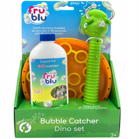 Fru Blu Bańki Mydlane Zestaw Łapacz Baniek Dino + Plyn 400ml