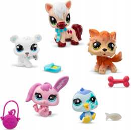 Littlest Pet Shop Zestaw Winter Besties 5 Figurek #110-114 LPS00573