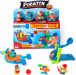 Piratix Seria 2 Shark Treasure Zestaw Captain Pack Double Barrel