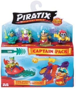 Piratix Seria 2 Shark Treasure Zestaw Captain Pack Saw