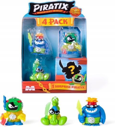 Piratix Seria 2 Zestaw 4-pack Shark Treasure 4 Figurki Piratix Seria 2 Zestaw 4-pack Shark Treasure 4 Figurki