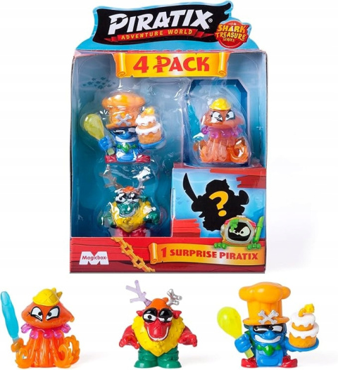Piratix Seria 2 Zestaw 4-pack Shark Treasure 4 Figurki Piratix Seria 2 Zestaw 4-pack Shark Treasure 4 Figurki