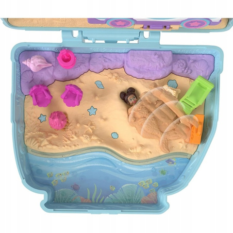 Polly Pocket Zestaw Kompaktowy MiniVan Plażowy Piesek HRD36 Polly Pocket Zestaw Kompaktowy MiniVan Plażowy Piesek HRD36