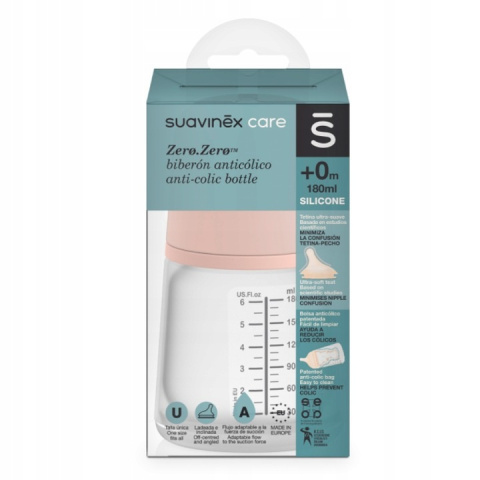 Suavinex Butelka do Karmienia Antykolkowa Adaptacyjny Przepływ 180ml Suavinex Butelka do Karmienia Antykolkowa Adaptacyjny Przepływ 180ml