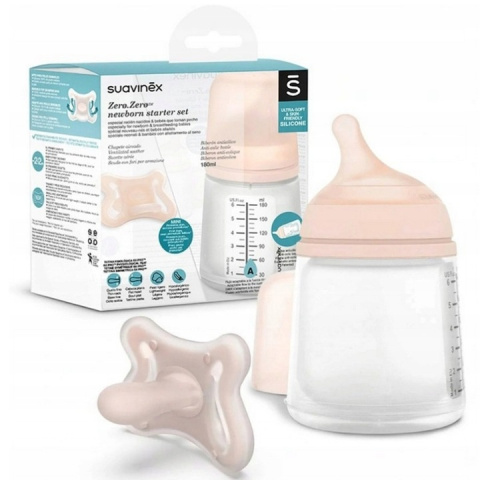 Suavinex Zestaw Startowy Butelka 180ml Smoczek -2 -2M Suavinex Zestaw Startowy Butelka 180ml Smoczek -2 -2M