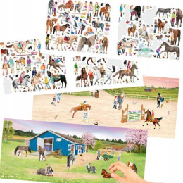 TOP MODEL Zestaw Wyklejanka Happy Horses Koń 420 Naklejek 13586