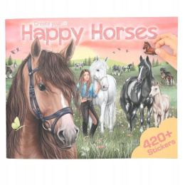 TOP MODEL Zestaw Wyklejanka Happy Horses Koń 420 Naklejek 13586