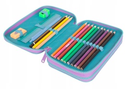 Coolpack Piórnik Dwukomorowy z Wyposażeniem Jumper 2 BlueBerry E66505