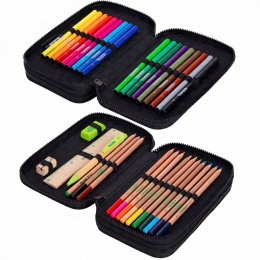 Coolpack Piórnik Dwukomorowy z Wyposażeniem Jumper 2 Rpet Black F06664