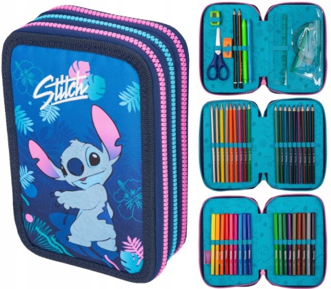 Coolpack Piórnik Trzykomorowy z Wyposażeniem Jumper 3 Disney Stitch