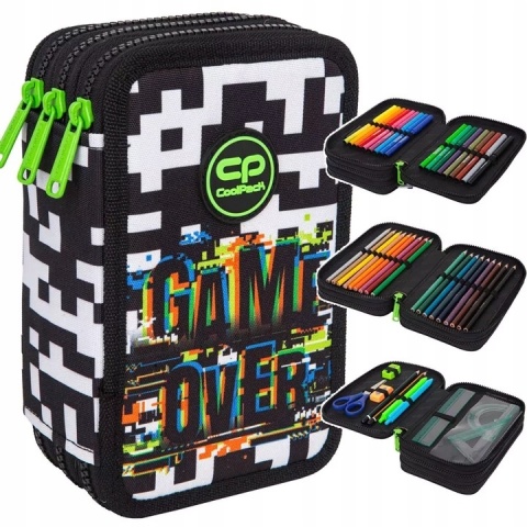 Coolpack Piórnik Trzykomorowy z Wyposażeniem Jumper 3 Game Over F06767