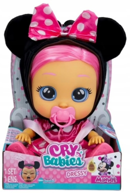 Cry Babies Lalka Interaktywna Płaczący Bobas Myszka Minnie 30cm