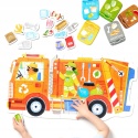 CzuCzu Puzzle Moto Śmieciarka Układanka Edukacyjna 26 elementów 94010