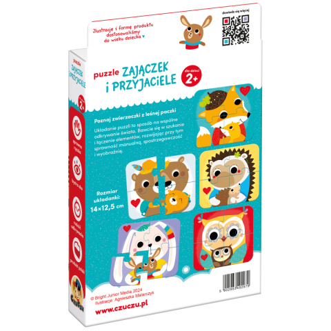 CzuCzu Puzzle Do Pary Zajączek i Przyjaciele 24m+ 92979 CzuCzu Puzzle Do Pary Zajączek i Przyjaciele 24m+ 92979