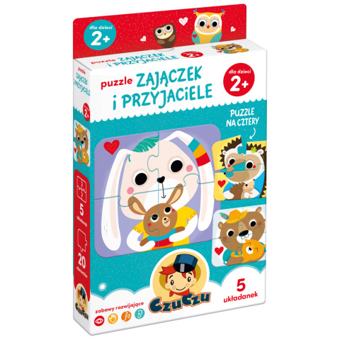 CzuCzu Puzzle Do Pary Zajączek i Przyjaciele 24m+ 92979 CzuCzu Puzzle Do Pary Zajączek i Przyjaciele 24m+ 92979