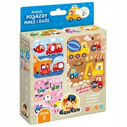 CzuCzu Puzzle Pojazdy Małe i Duże Samochody 2+ 93785