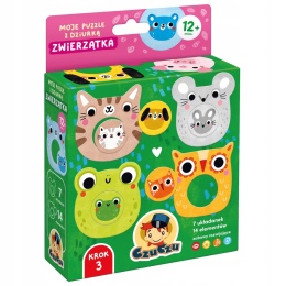 CzuCzu Moje Puzzle z Dziurką Zwierzątka 12msc+ 93761