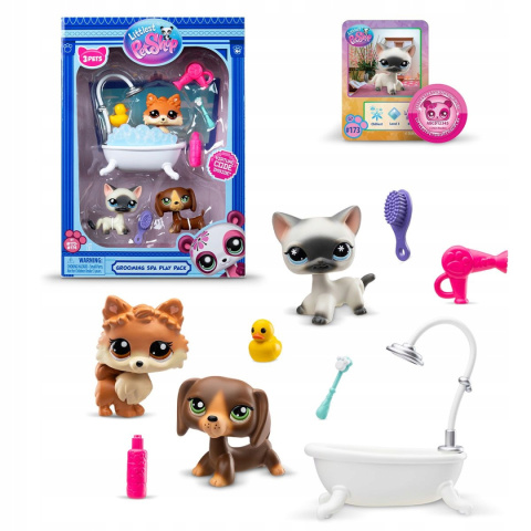 Littlest Pet Shop Zestaw Pielęgnacja Spa 3 Figurki #172-174 LPS00638 Littlest Pet Shop Zestaw Pielęgnacja Spa 3 Figurki #172-174 LPS00638