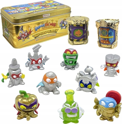 Super Things Zings Zestaw Metalowa Złota Puszka 9 Figurek Seria 2 Super Things Zings Zestaw Metalowa Złota Puszka 9 Figurek Seria 2