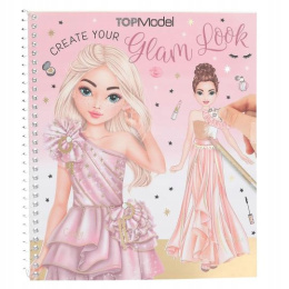 TOP MODEL Szkicownik Dress Me Up Naklejki Glam Look 13583