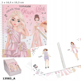 TOP MODEL Szkicownik Dress Me Up Naklejki Glam Look 13583