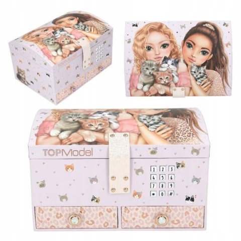 Top Model Szkatułka na Kod na Biżuterię Lusterko Cat Love 13578 Top Model Szkatułka na Kod na Biżuterię Lusterko Cat Love 13578