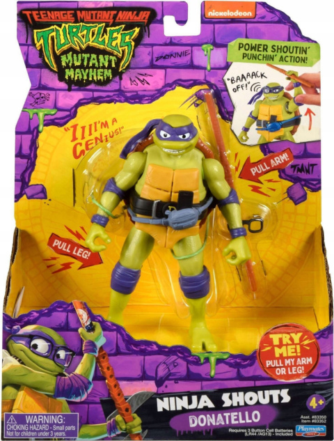 Wojownicze Żółwie Ninja Zestaw Figurka Donatello Dźwięk Wojownicze Żółwie Ninja Zestaw Figurka Donatello Dźwięk